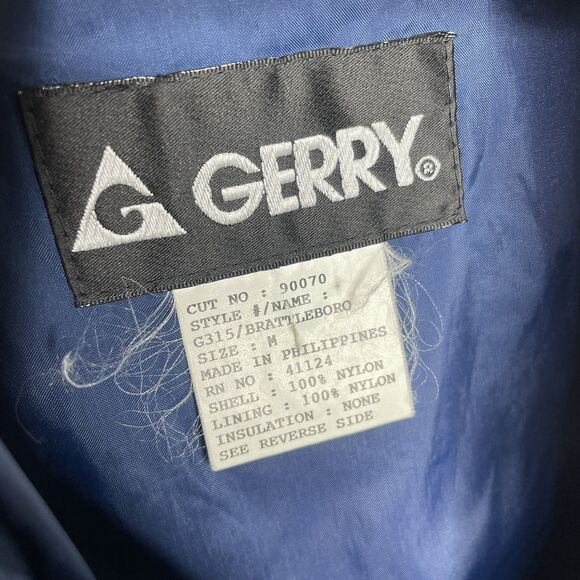 Y2K Gerry Windbreaker Jacket Men Medium Purple Athletic Anorak Retro Pullover - Picture 3 of 16